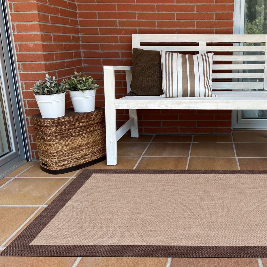 alfombra exterior terraza, alfombra exterior beige, alfombra exterior yute, alfombra yute exterior